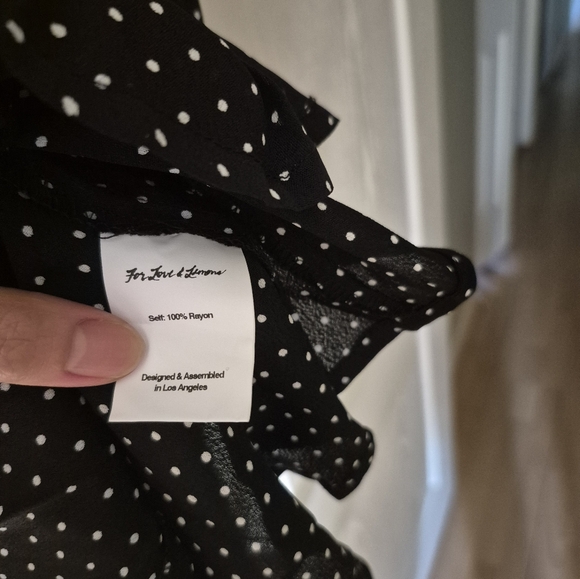 For Love And Lemons Bianca Polka Dot Mini Dress Size L NWOT - Picture 3 of 5